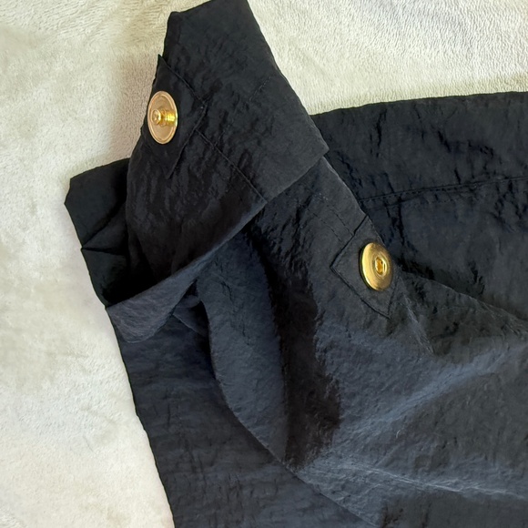 Cynthia Rowley Black Taffeta Hooded Anorak in Black with Gold Hardware - 1x - Picture 9 of 9